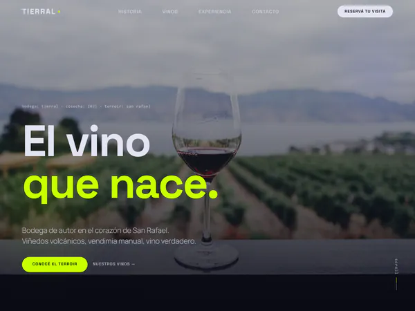Demo de web para una bodega: Tierral