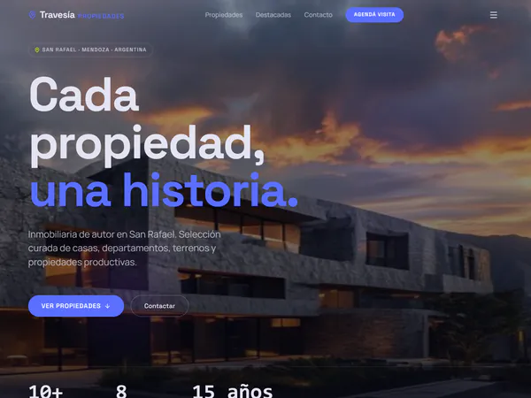 Demo de web para una inmobiliaria: Travesía Propiedades